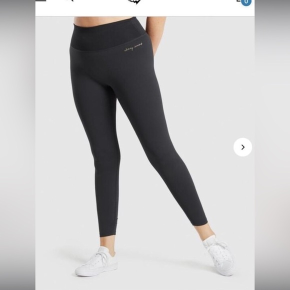 Gymshark Pants - Gymshark Whitney Rib Waist Black Leggings